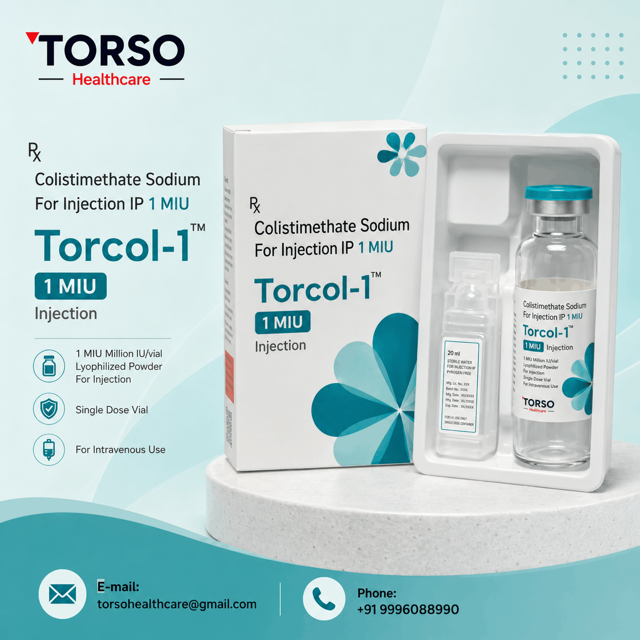 Colistimethate Sodium for Injection IP 1 Million IU