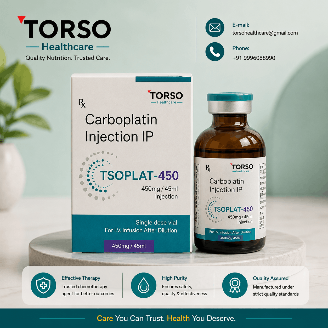 inj carboplatin 450 mg