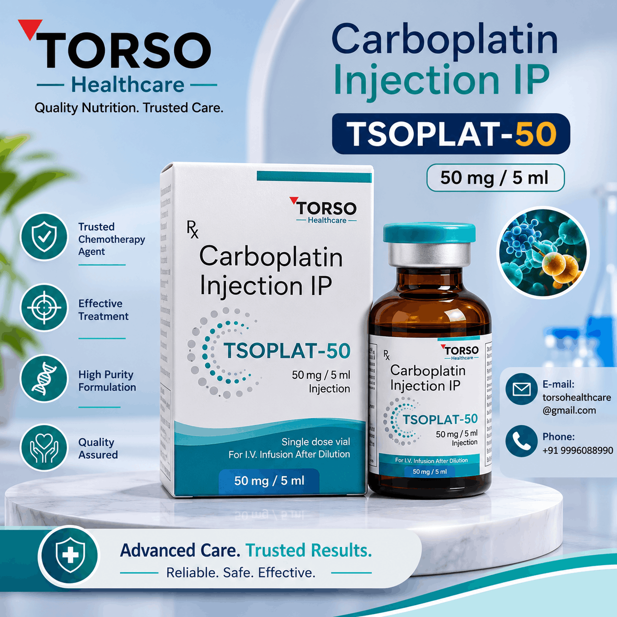 inj carboplatin 50 mg