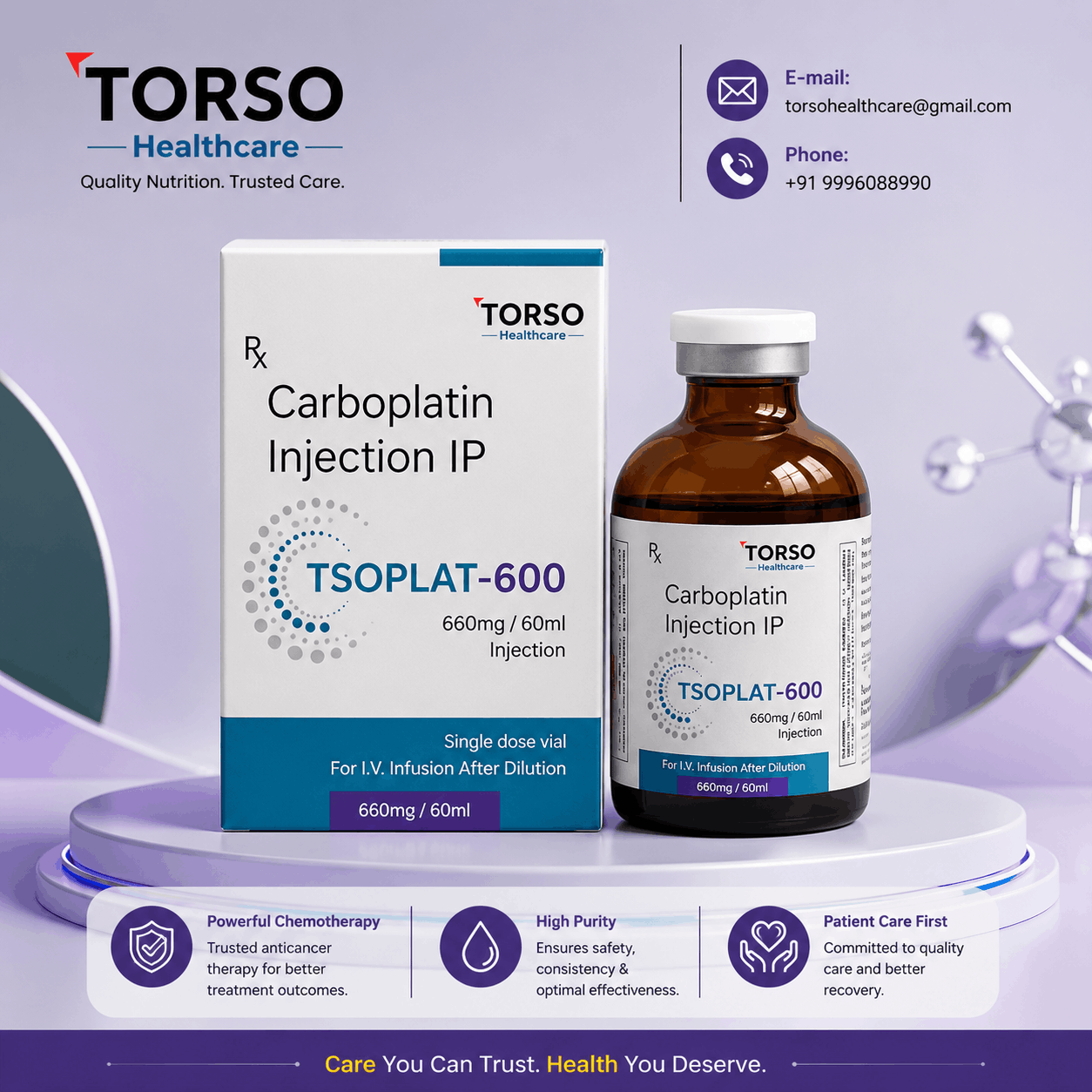 inj carboplatin 600 mg