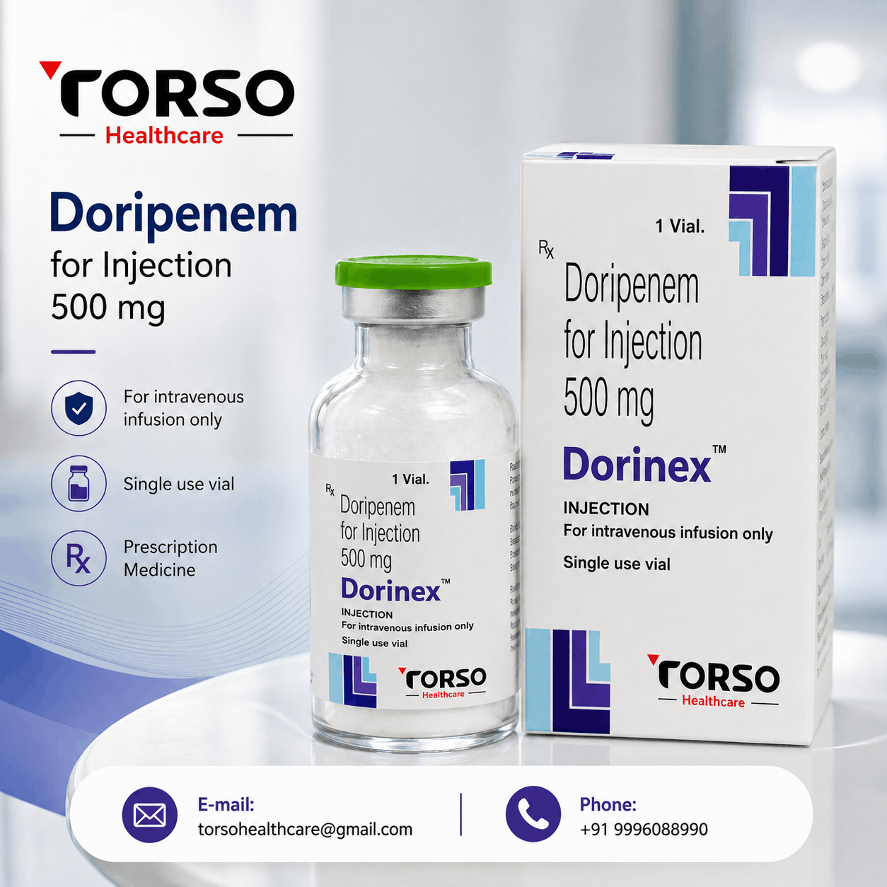 Doripenem 500 mg Injection