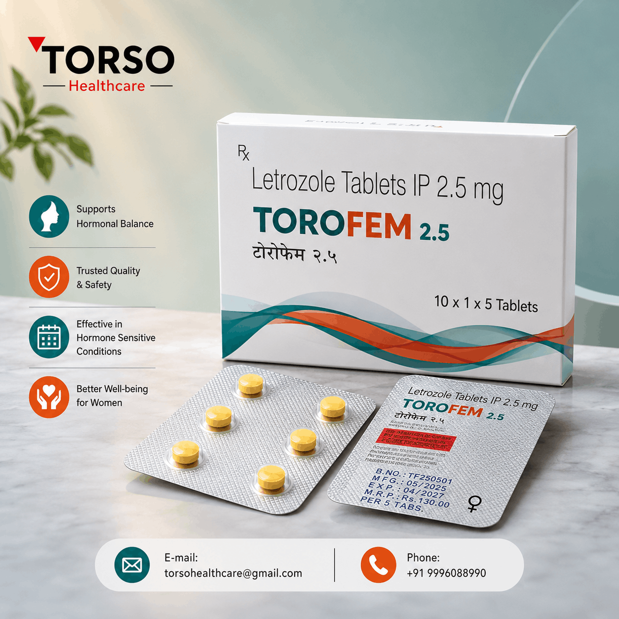 letrozole tablets ip 2.5 mg