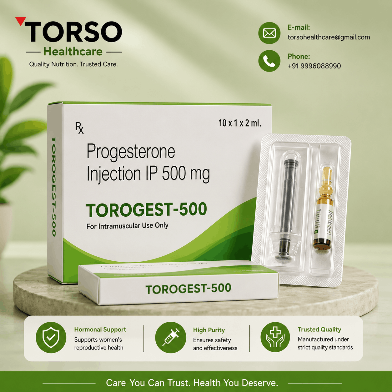 progesterone 500 mg injection
