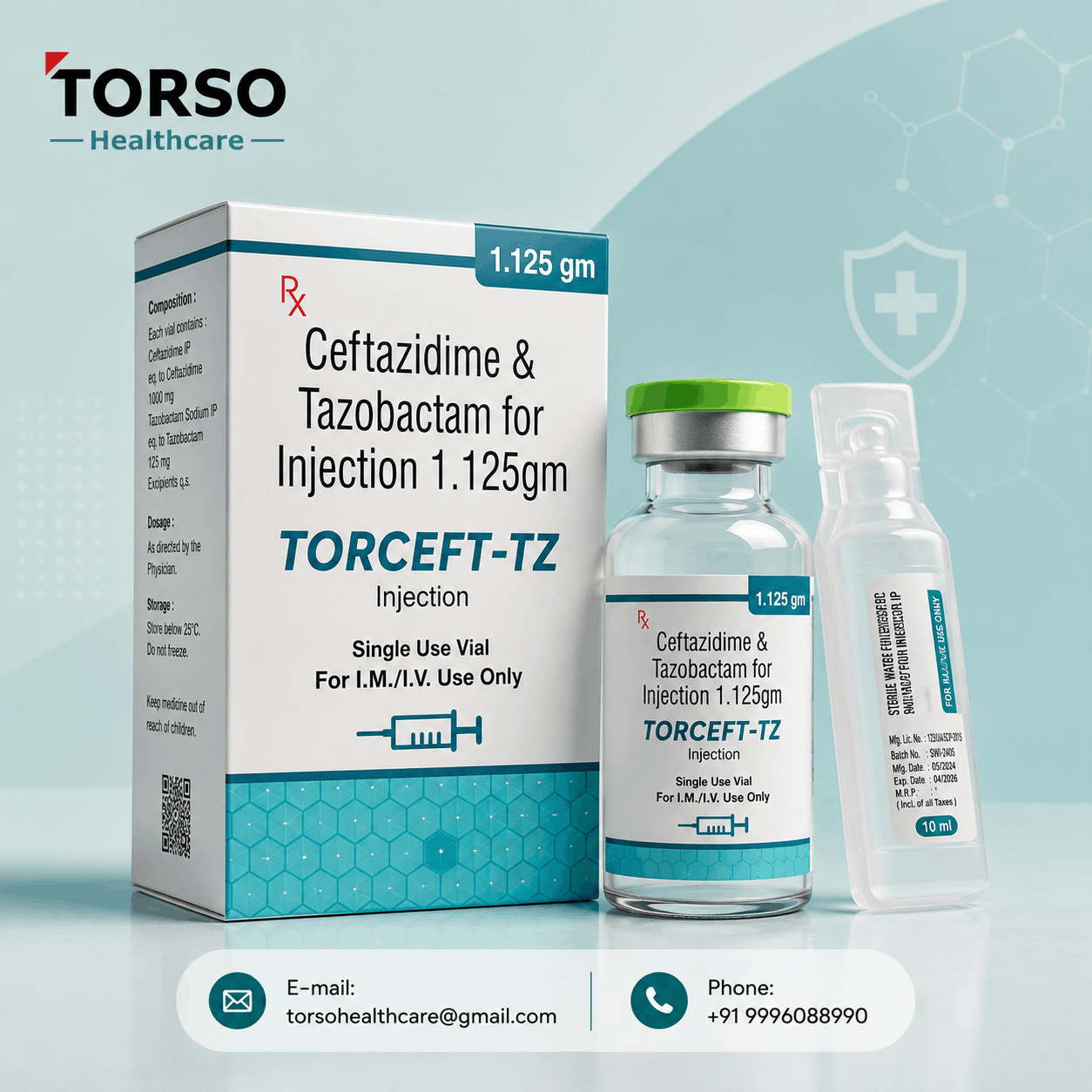 Ceftazidime and Tazobactam for Injection