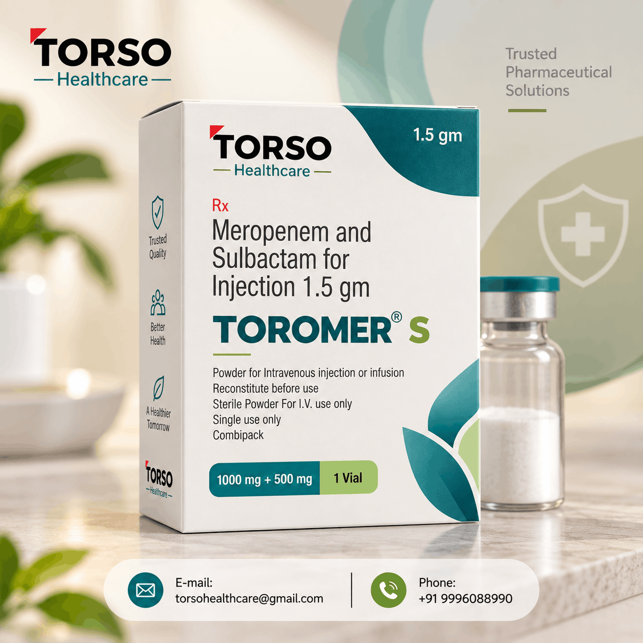 meropenem sulbactam 1.5 gm injection