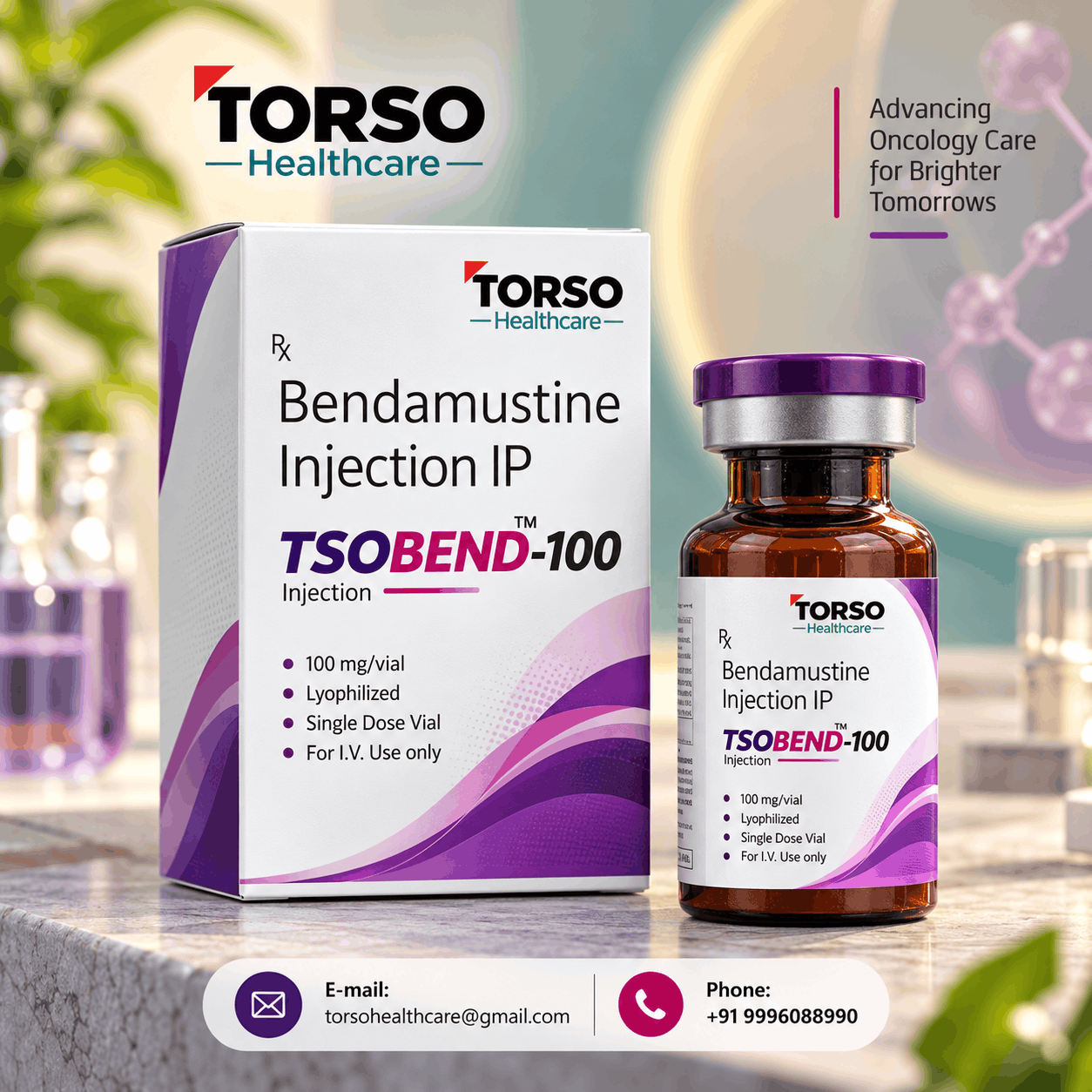 Bendamustine Hydrochloride for Injection 100 mg